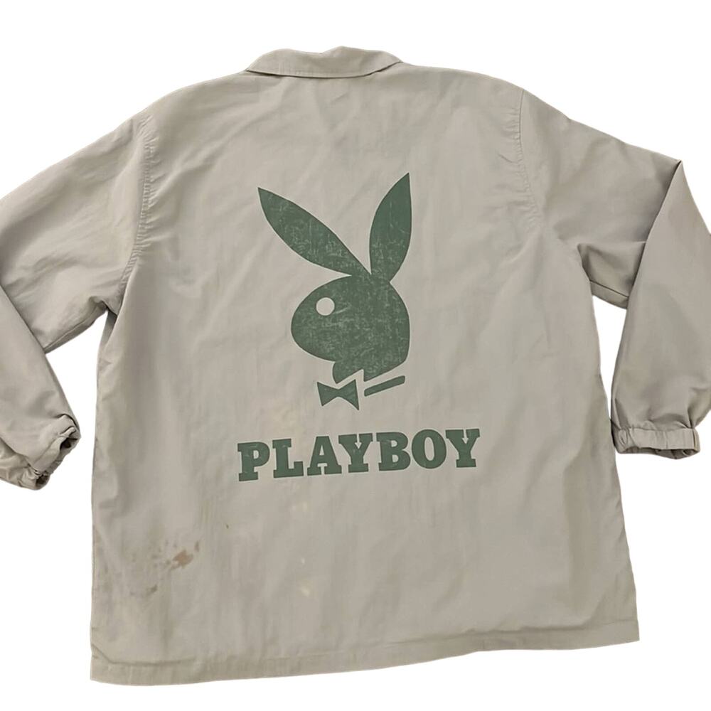 PLAYBOY Dawn Patrol Windbreaker Jacket Mint Green Size Large